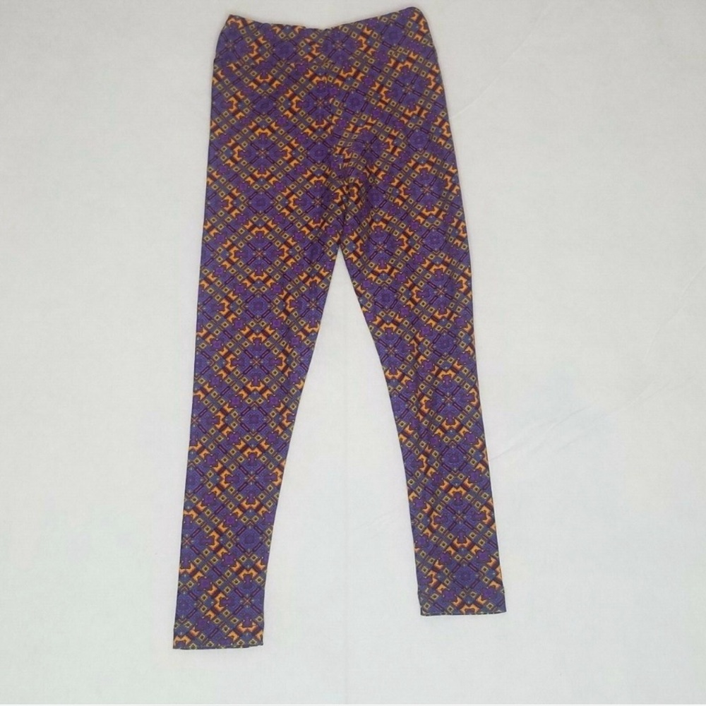 ⭐️Lularoe purple and orange pattern leggings o/s